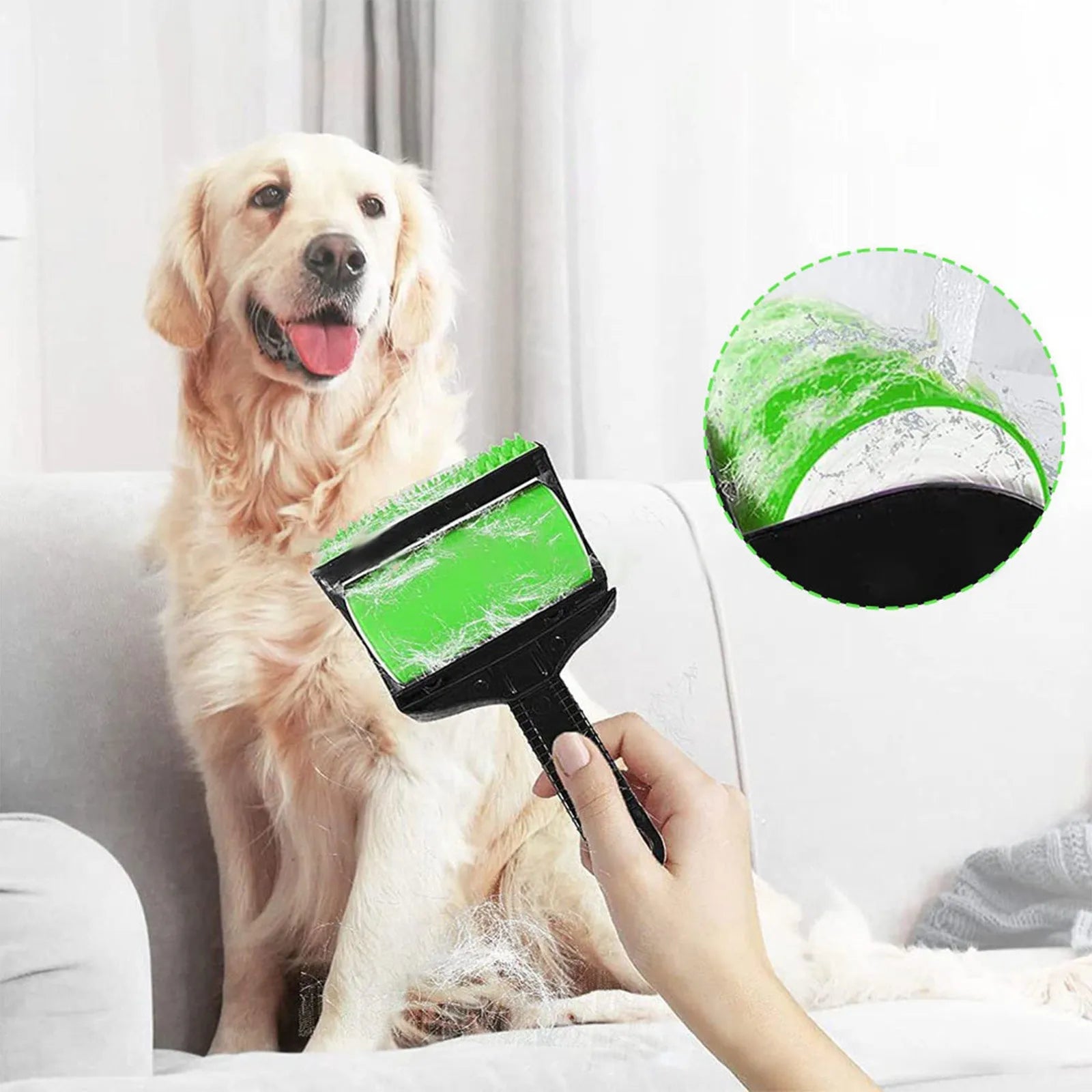 1PCS Reusable Sticky Tool Pet Hair Remover Roller Stick It Roller Sticky Washable Lint Rollers for Clothes Furnitures Carseats