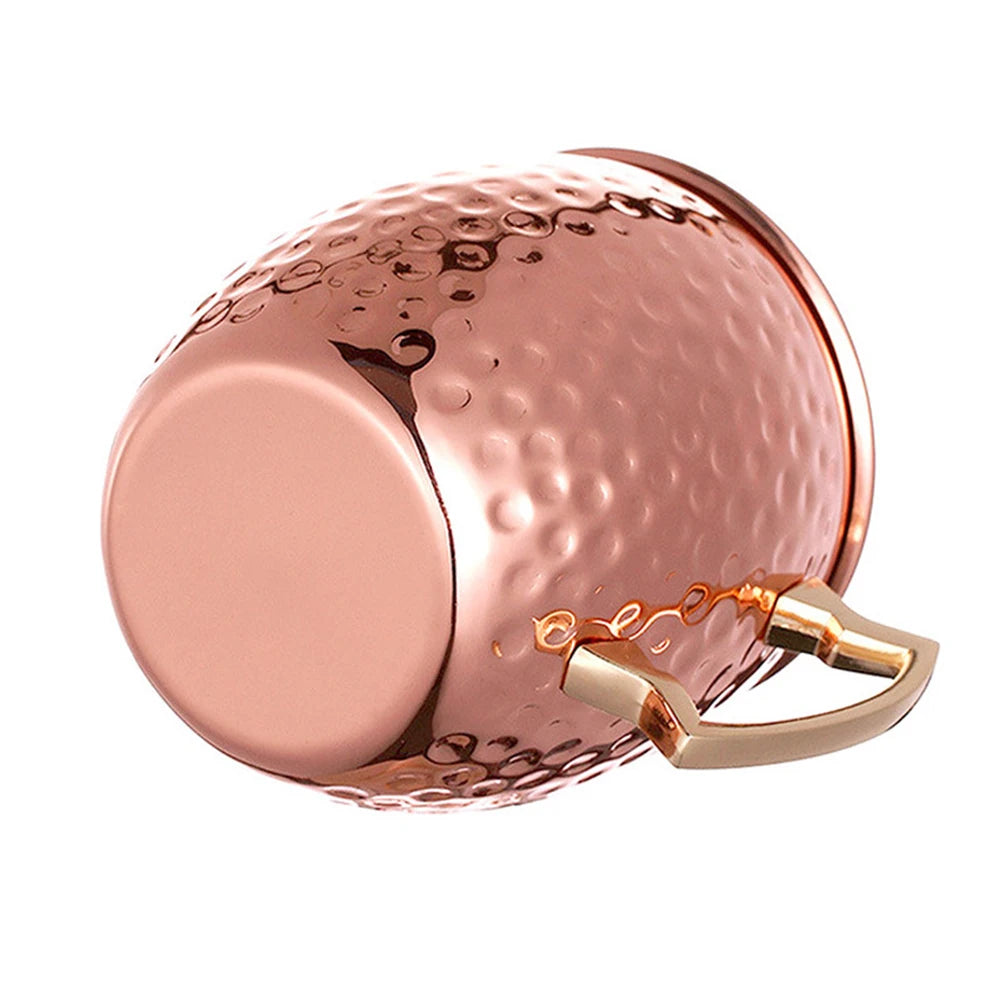 Copper Moscow Mule Mugs – Stainless Steel Copper-Plated Cocktail & Beer Cups for Bar, Party & Home Drinkware