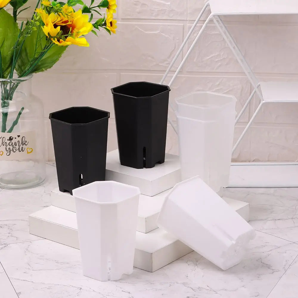 Plastics Side Hole Flower Pot Octagonal Square Pots Wholesale Succulent Flower Pots Resin Succulents Vientiane Pots Transparent